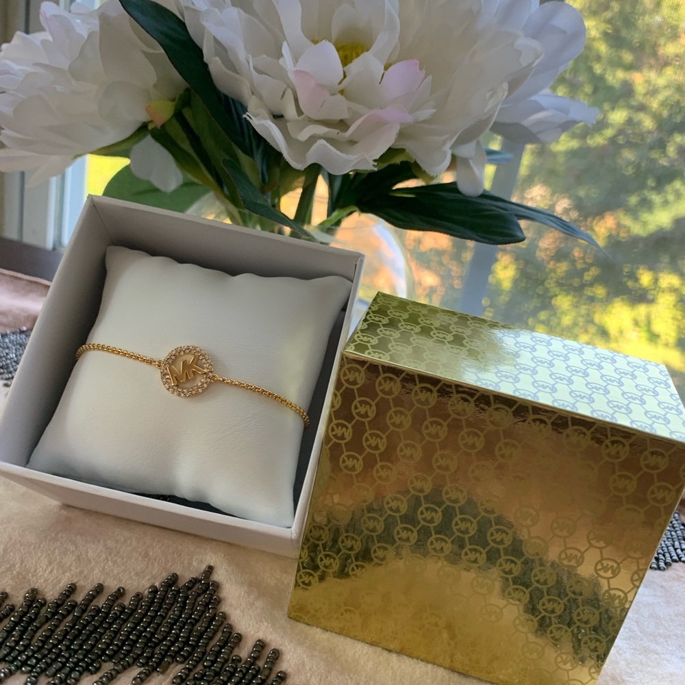 Michael Kors Gold Tone Stainless Steel Bracelets